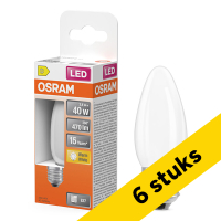 Aanbieding: 6x Osram LED lamp E27 | Kaars B35 | Filament | Mat | 2700K | 3.4W (40W) LOS02155