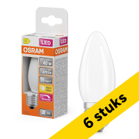 Aanbieding: 6x Osram LED lamp E27 | Kaars B35 | Mat | 2700K | Dimbaar | 3.4W (40W) LOS02133