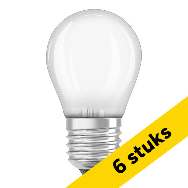 Aanbieding: 6x Osram LED lamp E27 | Kogel P45 | Mat | 6500K | 4W (40W) LOS01254 - 1