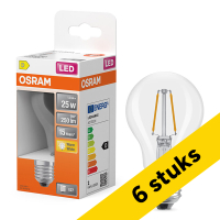 Aanbieding: 6x Osram LED lamp E27 | Peer A60 | Filament | Helder | 2700K | 1.8W (25W) LOS01822