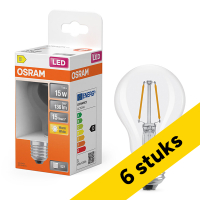 Aanbieding: 6x Osram LED lamp E27 | Peer A60 | Filament | Helder | 2700K | 1W (15W) LOS01820