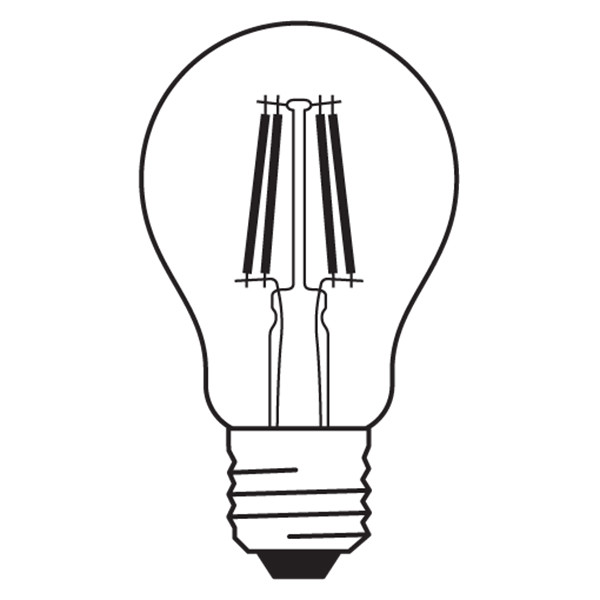 Aanbieding: 6x Osram LED lamp E27 | Peer A60 | Filament  | Helder | 2700K | Dimbaar | 3.4W (40W) LOS01798 - 2