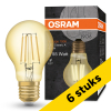 Aanbieding: 6x Osram LED lamp E27 | Peer A60 | Goud | 2400K | 6.5W (50W)