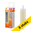 Aanbieding: 6x Osram LED lamp R7s | Staaflamp | 118mm | Helder | 2700K | 18.2W (150W) LOS01402 - 1