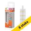 Aanbieding: 6x Osram LED lamp R7s | Staaflamp | 118mm | Helder | 6500K | 13W (100W) LOS01398 - 1