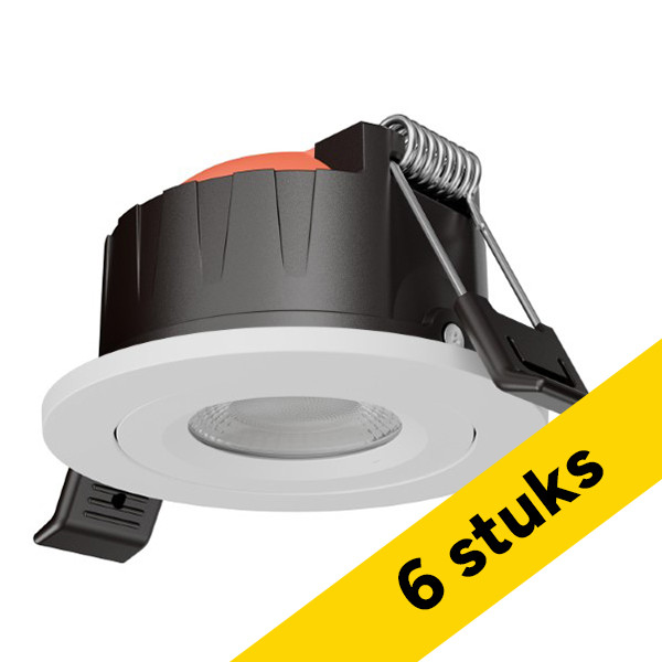 Aanbieding: 6x Osram Led inbouwspot | Rond | 2700-3000-4000K | Wit | Ø 68mm | IP65 | Dimbaar | 6W LOS02348 - 1