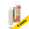 Aanbieding: 6x Osram R7S LED lamp | Staaflamp | 118mm | 2700K | Dimbaar | 15W (125W) LOS00349 - 1