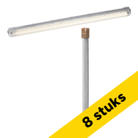 Aanbieding: 8x Osram LED TL armatuur 126 cm | incl. TL buis | 4000K | 1300 lumen | IP65 | 15W LOS02054