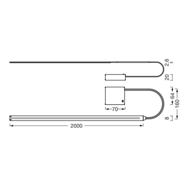Osram Flex Led strip | Batterij | COB | 3000K | 2 meter LOS02722 - 3
