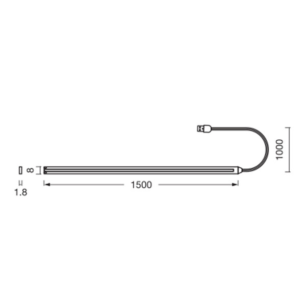 Osram Flex Led strip | USB-A | COB | 3000K | 1.5 meter LOS02761 - 4