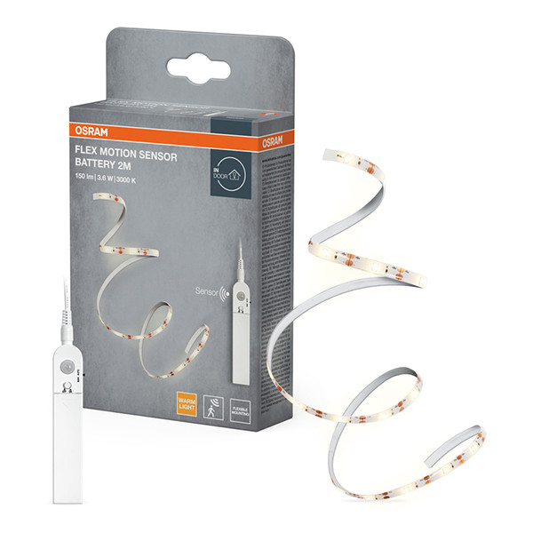 Osram Flex Led strip met bewegingssensor | Batterij | SMD | 3000K | 2 meter LOS02723 - 1