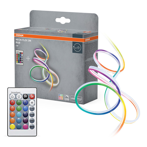 Osram Flex Neon Led strip | USB | Afstandsbediening | RGB | 2 meter LOS02739 - 1