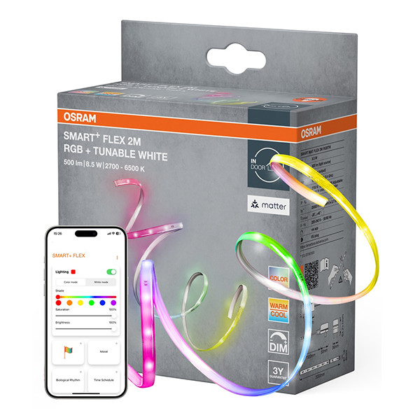 Osram Flex Smart Led strip | Matter | Dimbaar | RGB + 2700K-6500K | 2 meter | Startset LOS02749 - 1