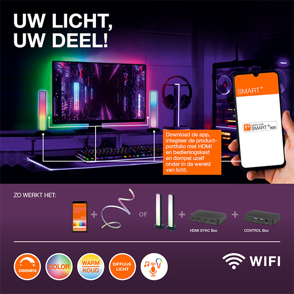 Osram Flex Smart Led strip | Wifi | COB | Dimbaar | RGB MAGIC | 5 meter LOS02750 - 5