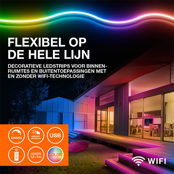 Osram Flex Smart Outdoor Led strip | Wifi | SMD | Dimbaar | RGB MAGIC + CCT | IP44 | 5 meter LOS02756 - 5