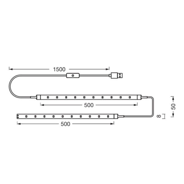 Osram Flex TV Mood Light Led strip | USB | Verbindingskabel | SMD | 3500K | 1.5 meter LOS02735 - 4