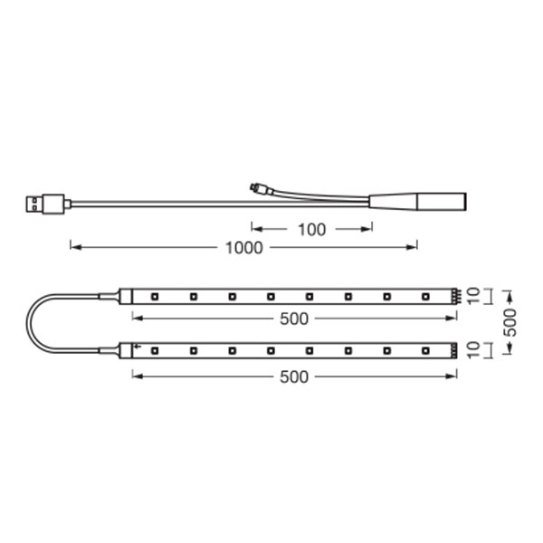 Osram Flex TV Mood Light Led strip | USB | Verbindingskabel | SMD | RGB | 1.5 meter LOS02736 - 4