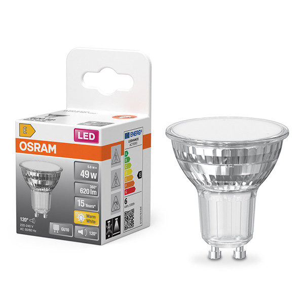 Osram GU10 LED spot | 2700K | 120° | 5.6W (49W) LOS02485 - 1