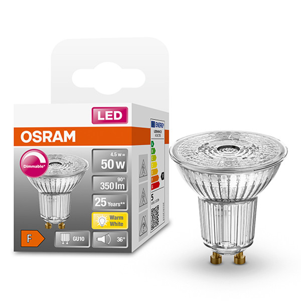 Osram GU10 LED spot | 2700K | Dimbaar | 4.5W (50W)  LOS00262 - 1