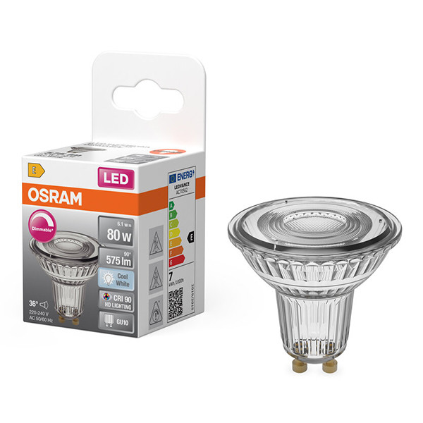 Osram GU10 LED spot | 4000K | Dimbaar | 6.1W (80W) LOS01927 - 1
