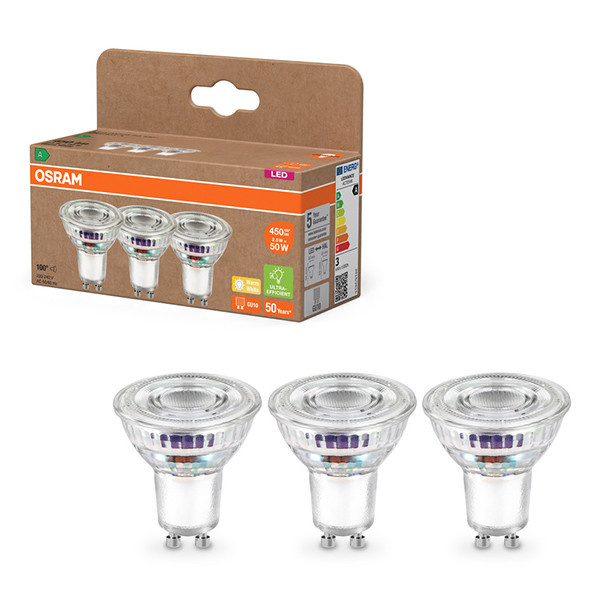 Osram GU10 LED spot | Ultra Efficient | 2700K | 100° | 2.5W (50W) | 3 stuks LOS02462 - 1
