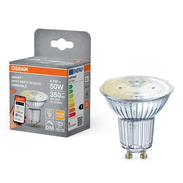Osram GU10 Smart spot | PAR16 | 2700K | Matter over WiFi | 4.7W LOS02008 - 1