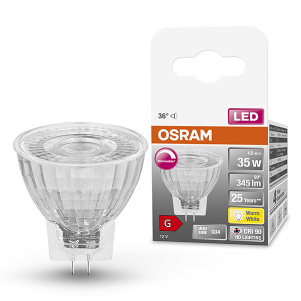 Osram GU4 LED spot | MR11 | 2700K | Dimbaar | 4.5W (35W)  LOS00300 - 1