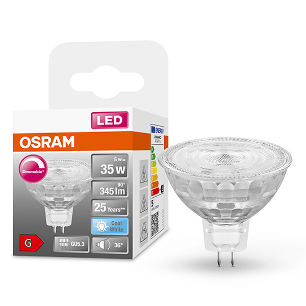 Osram GU5.3 LED spot | 4000K | Dimbaar | 5W (35W)  LOS00274 - 1