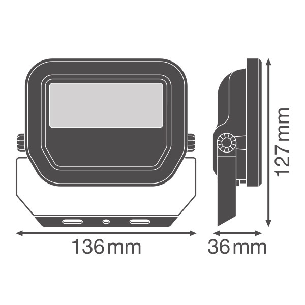 Osram LED Breedstraler 8W | 3000-4000K | 840 lumen | IP65 | Zwart LOS02327 - 3