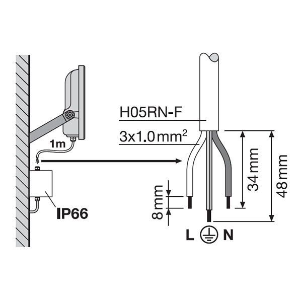 Osram LED Breedstraler 8W | 3000-4000K | 840 lumen | IP65 | Zwart LOS02327 - 5