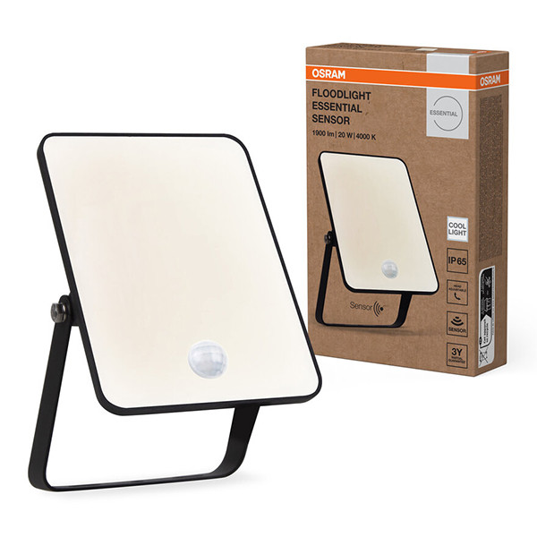 Osram LED Breedstraler met sensor | Beweging & schemer | 4000K | 1800 lumen | Zwart | 20W LOS02064 - 1