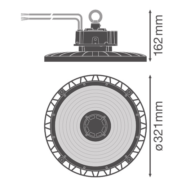 Osram LED High Bay lamp 200W | 4000K | 36200 lumen | IP66 LOS02325 - 3