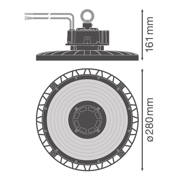 Osram LED High Bay lamp 75W | 6500K | 13350 lumen | IP66 LOS02322 - 3