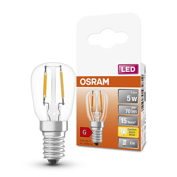 Osram LED lamp E14 | Buis T26 | Filament | Helder | 2400K | 1W (5W)  LOS00352 - 1