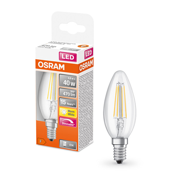 Osram LED lamp E14 | Kaars B35 | Filament | 2700K | Dimbaar | 4.8W (40W) LOS00130 - 1