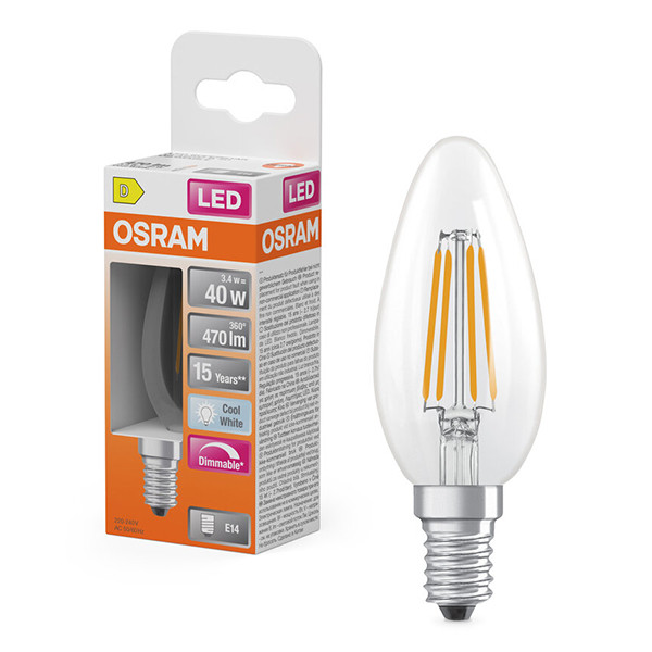 Osram LED lamp E14 | Kaars B35 | Filament | 4000K | Dimbaar | 3.4W (40W) LOS02128 - 1