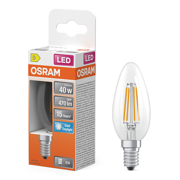 Osram LED lamp E14 | Kaars B35 | Filament | 6500K | 3.4W (40W) LOS02146 - 1