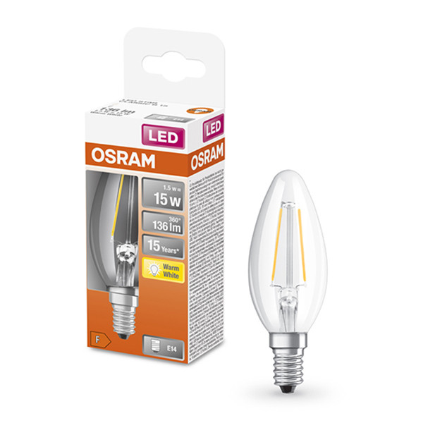 Osram LED lamp E14 | Kaars B35 | Filament | Helder | 2700K | 1.5W (15W)  LOS00142 - 1