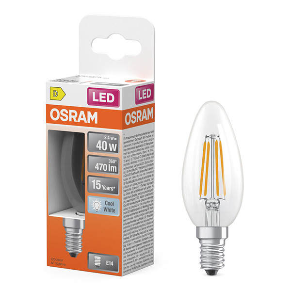 Osram LED lamp E14 | Kaars B35 | Filament | Helder | 4000K | 3.4W (40W) LOS02144 - 1