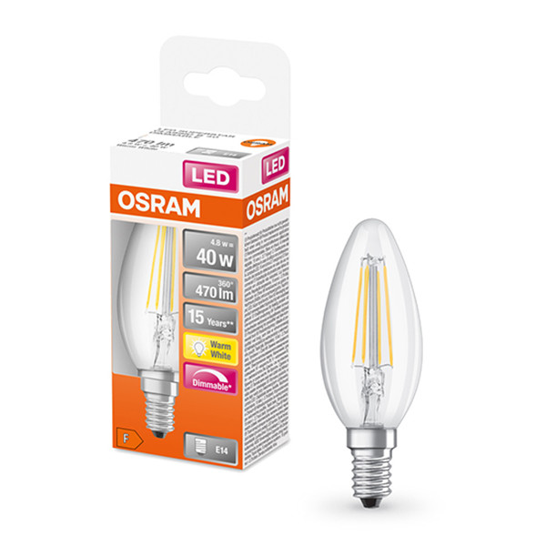 Osram LED lamp E14 | Kaars B35 | Filament | Helder | Dimbaar | 2700K | 4.8W (40W)  LOS00130 - 1
