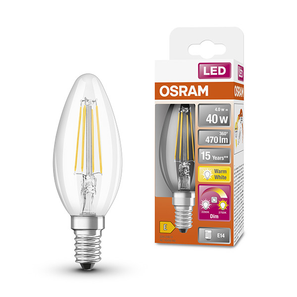 Osram LED lamp E14 | Kaars B35 | GlowDim | Filament | 2200-2700K | Dimbaar | 4W (40W)  LOS00364 - 1