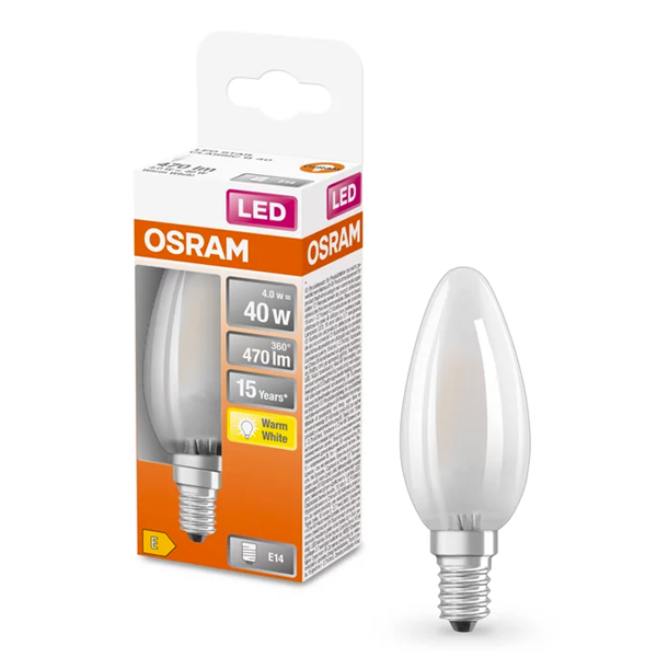Osram LED lamp E14 | Kaars B35 | Mat | 2700K | 4W (40W)  LOS00152 - 1