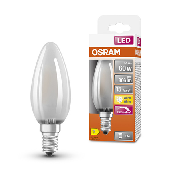 Osram LED lamp E14 | Kaars B35 | Mat | 2700K | Dimbaar | 5.9W (60W) LOS00140 - 1
