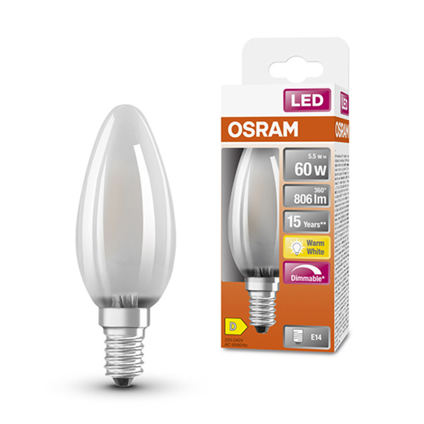Osram LED lamp E14 | Kaars B35 | Mat | Dimbaar | 2700K | 5.5W (60W)  LOS00140 - 1
