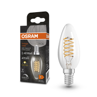 Osram LED lamp E14 | Kaars B35 | Vintage 1906 Spiral | Helder | 2700K | Dimbaar | 4.8W (40W)  LOS00461