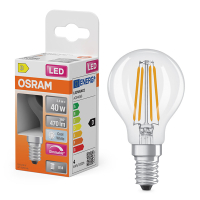 Osram LED lamp E14 | Kogel P45 | Filament | 4000K | Dimbaar | 3.4W (40W) LOS02160