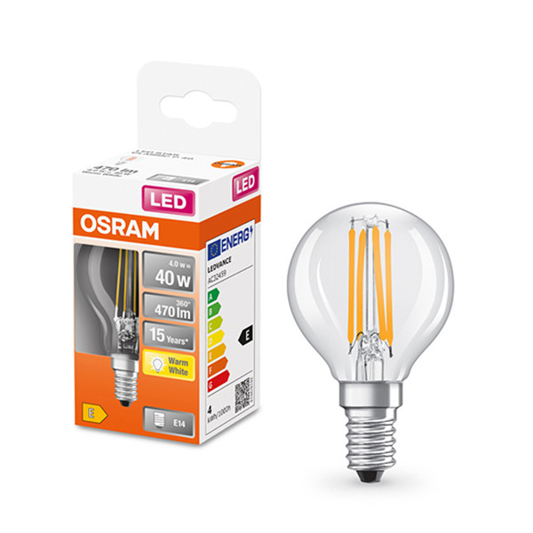 Osram LED lamp E14 | Kogel P45 | Filament | Helder | 2700K | 4W (40W)  LOS00188 - 1