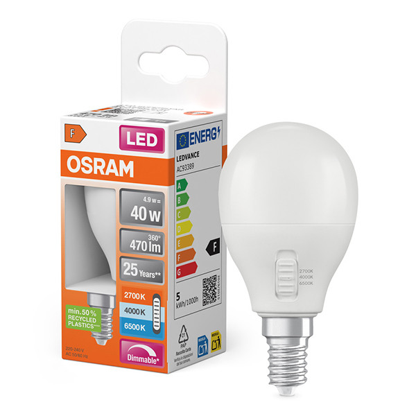 Osram LED lamp E14 | Kogel P45 | Mat | 2700-6500K | Dimbaar | 4.9W (40W) LOS02415 - 1