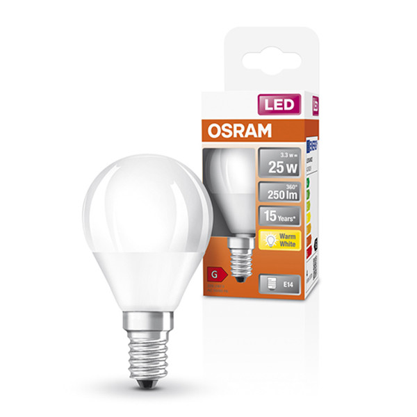 Osram lamp | Kogel P45 | Mat | 2700K 3.3W (25W) Osram 123led.nl