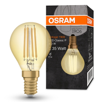 Osram LED lamp E14 | Kogel P45 | Vintage 1906 | Filament | Goud | 2400K | 4W (35W)  LOS01497